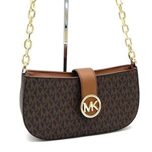 Michael Kors Carmen Small Pouchette Crossbody Bag Brown (NWT)